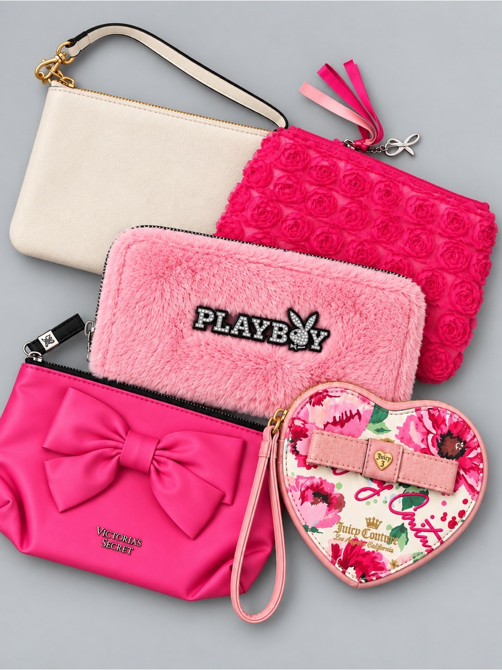 Playboy/Juicy/Victoria Secret/Steve Madden Wristlet/Wallet Bundle (5)